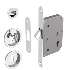 Sliding Door Sash Lock Set Round
