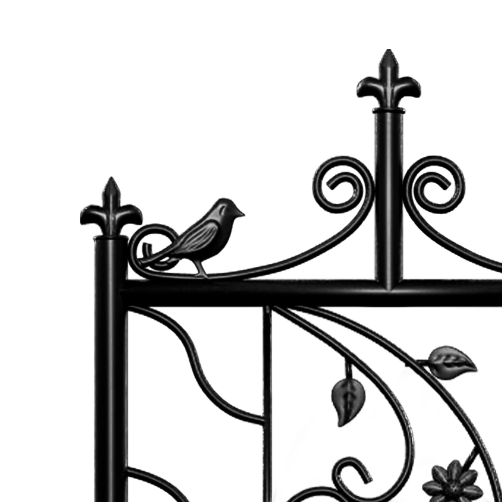 71 inch Garden Trellis Decorative Outdoor Tall Metal Fence Black Lattice Panel Yard Corner Décor for Climbing Plant Flower - Image 5