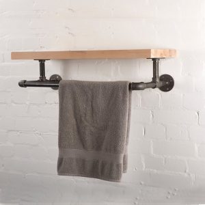 50cm Rustic Wooden Floating Shelves UK | Wall Mounted Display Unit with Clothes Rail | Industrial Hanging Rack for Towels, Coats, Books | Space Saver for Bedroom, Closet, Shop, Home Office 50cm Rustic Wooden Floating Shelves UK | Wall Mounted Display Unit with Clothes Rail | Industrial Hanging Rack for Towels, Coats, Books | Space Saver for Bedroom, Closet, Shop, Home Office